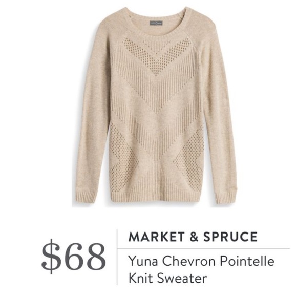 Market & Spruce Sweaters - SITCH FIX yuna chevron pointelle knit sweater